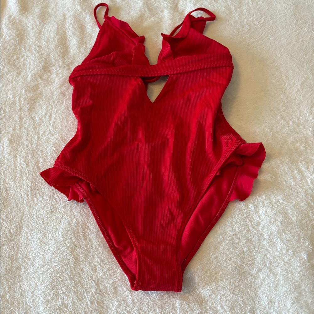 Red One-Piece Swimsuit